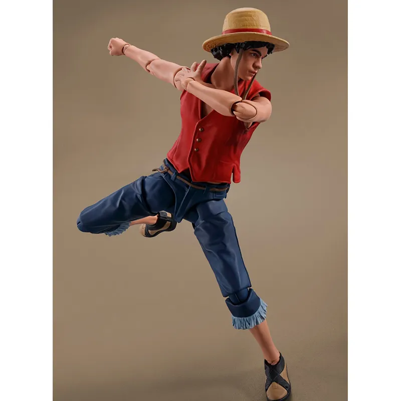BANDAI S.H.Figuarts Monkey D. Luffy Netflix Original Series One Piece Action Figures 14.5cm-3