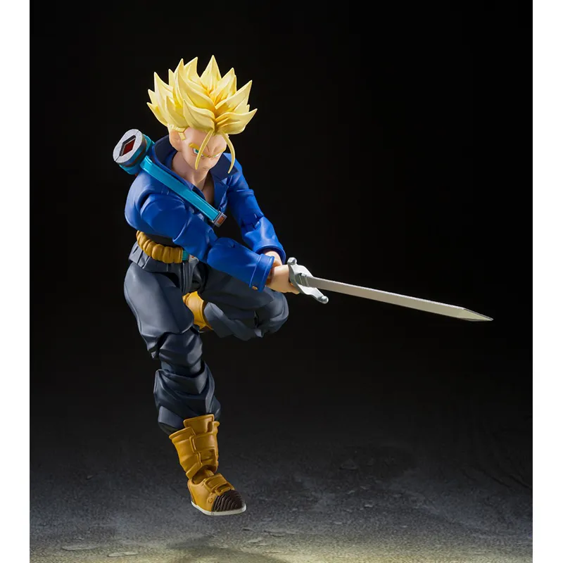 BANDAI S.H.Figuarts Dragon Ball Z Trunks Super Saiyan The Youth From The Future Action Figures 14cm-9