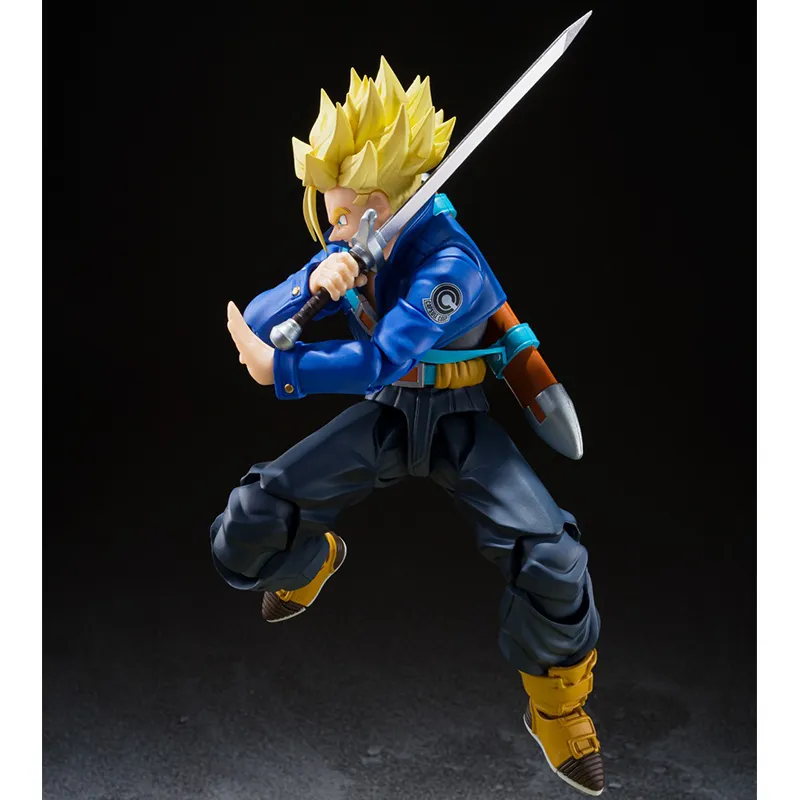 BANDAI S.H.Figuarts Dragon Ball Z Trunks Super Saiyan The Youth From The Future Action Figures 14cm-3