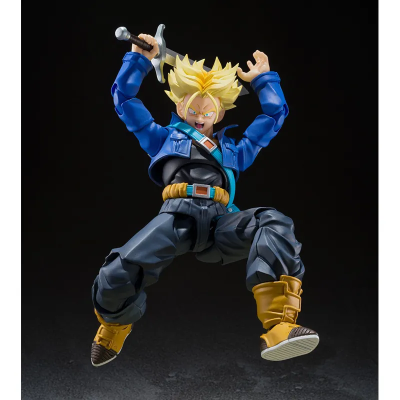 BANDAI S.H.Figuarts Dragon Ball Z Trunks Super Saiyan The Youth From The Future Action Figures 14cm-4