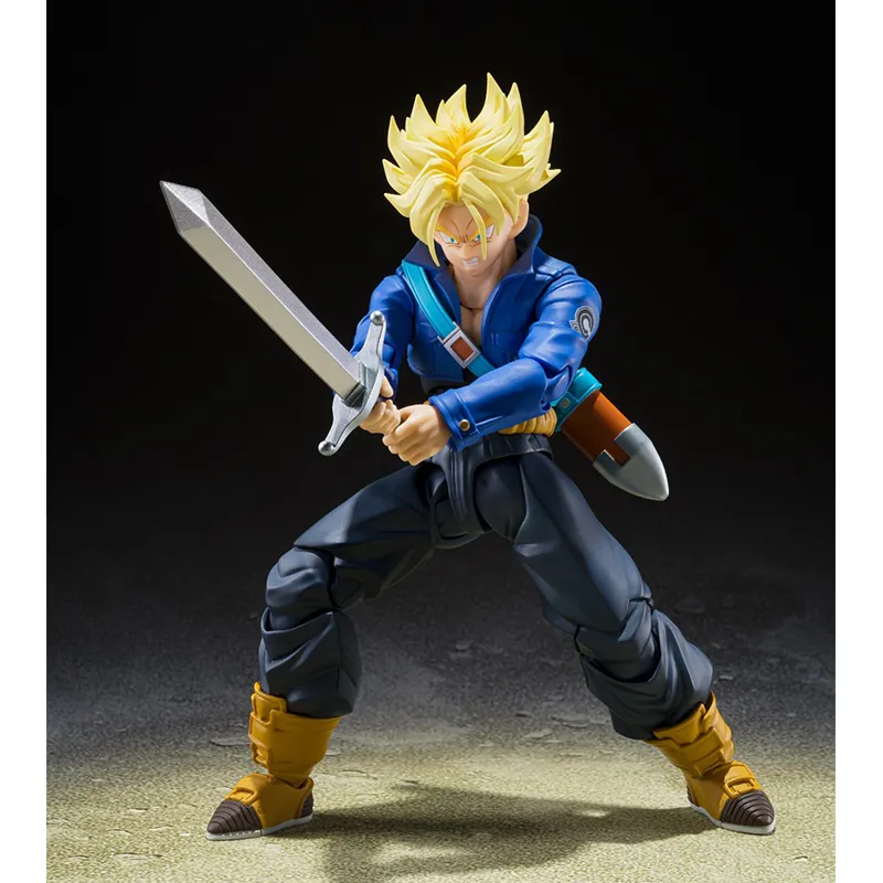 BANDAI S.H.Figuarts Dragon Ball Z Trunks Super Saiyan The Youth From The Future Action Figures 14cm-7