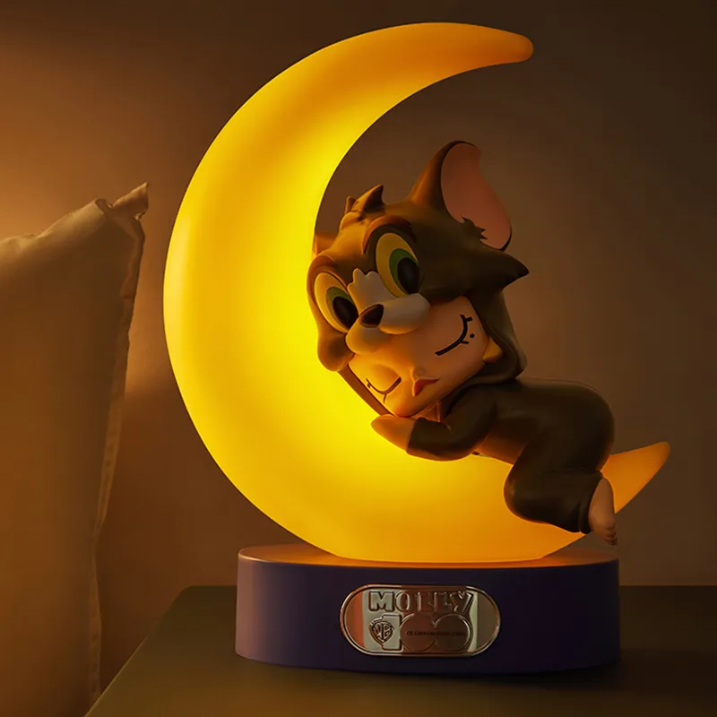 POP MART MOLLY Warner Anniversary Collection Moon Lamp Home Desk Ornament Chibi Figures-3