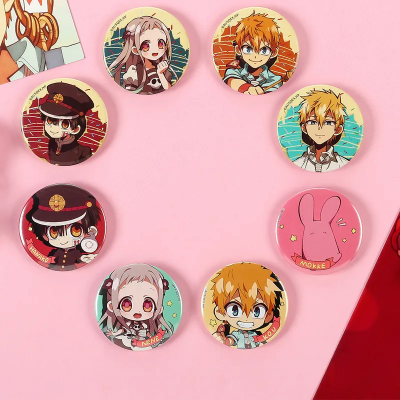 BEMOE Toilet Bound Hanako Kun Dessert Intention Tinplate Badge IP Merch-3