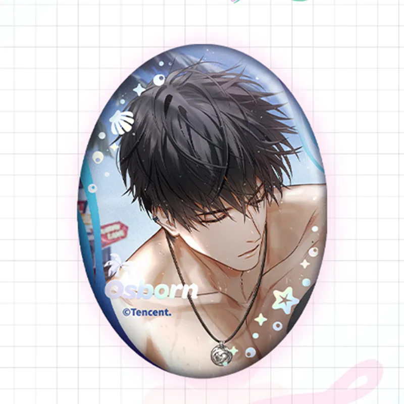 The Love Of Light And Night Floating Dream Summer Long Collection Oval Tinplate Badge IP Merch-1