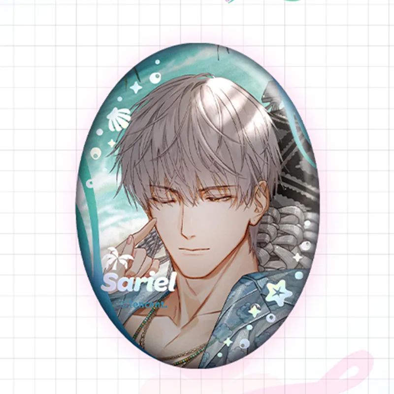 The Love Of Light And Night Floating Dream Summer Long Collection Oval Tinplate Badge IP Merch-3