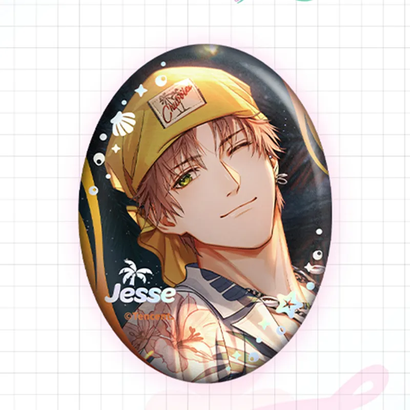 The Love Of Light And Night Floating Dream Summer Long Collection Oval Tinplate Badge IP Merch-4