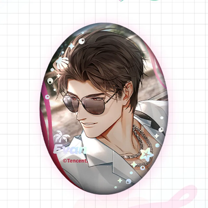 The Love Of Light And Night Floating Dream Summer Long Collection Oval Tinplate Badge IP Merch-2
