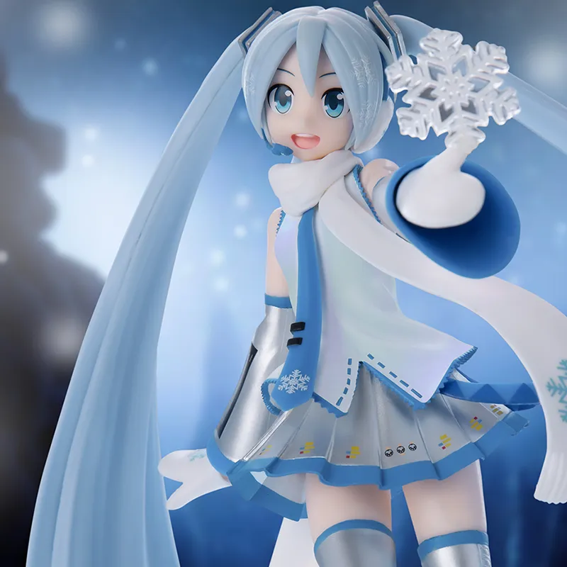 SEGA Hatsune Miku Luminasta VOCALOID Snow Miku SKY TOWN Bonus Gifts 22cm-1