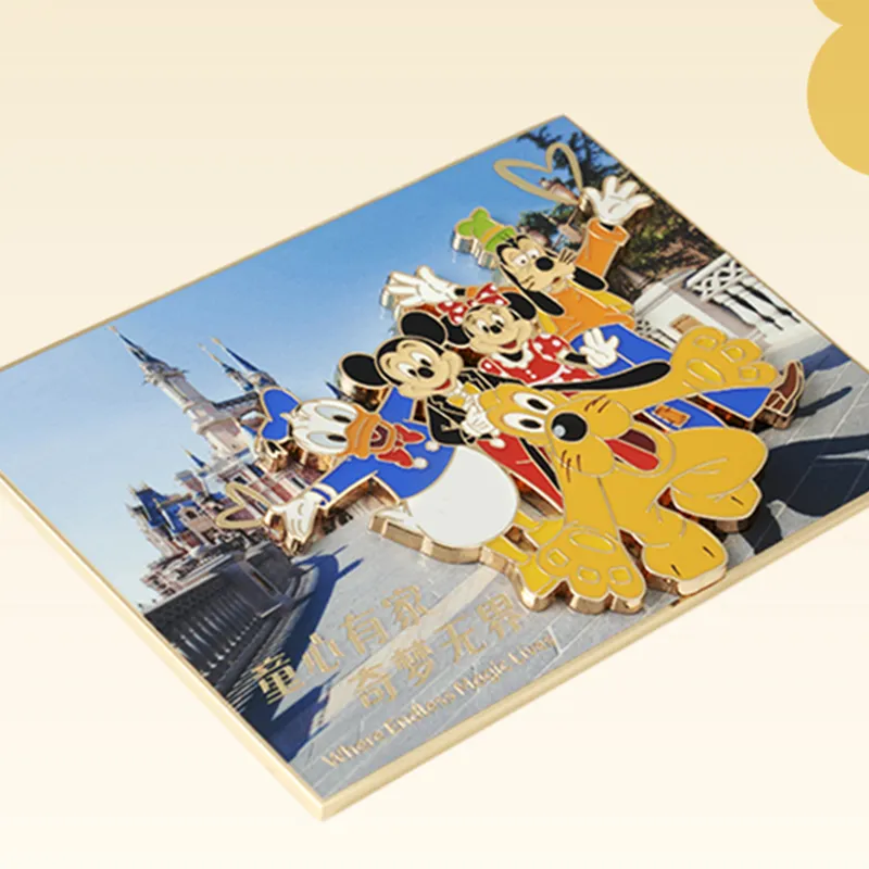 Disney Mickey Mouse And Friends With Castle Greeting Card Commemoration Badge IP Merch-3