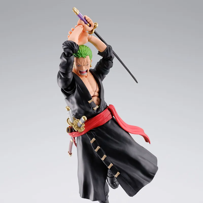 BANDAI S.H.Figuarts Roronoa Zoro One Piece Conquest Of The Ghost Island Scale Figures 15cm-3