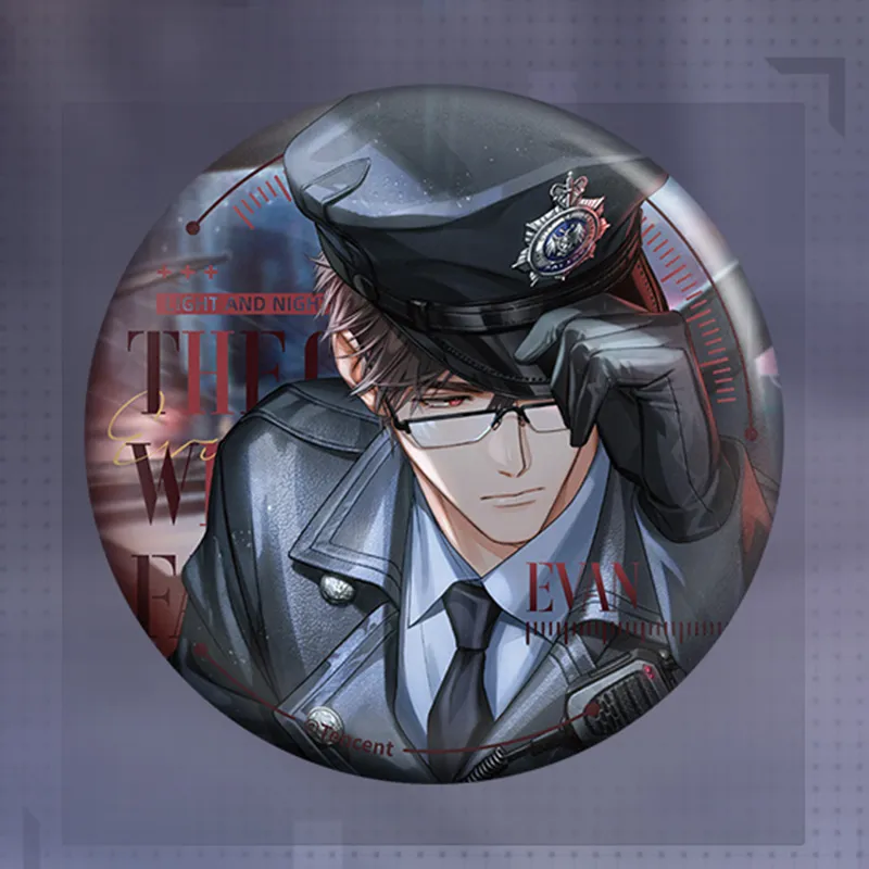 The Love Of Light And Night Osborn Evan Sariel Jesse Charlie Su Tinplate Badge Fourth Edition IP Merch-7