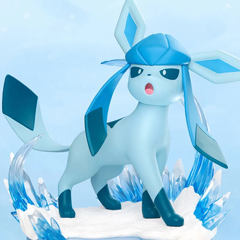 POKEMON Playful Funism Ice Eevee & Leaf Eevee Scale Figures 17cm-1