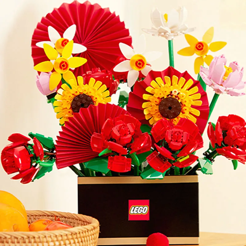 LEGO New Year's Flower Preserved Flower Spring Festival Box Building Blocks 986pcs 40460405244064640647-4