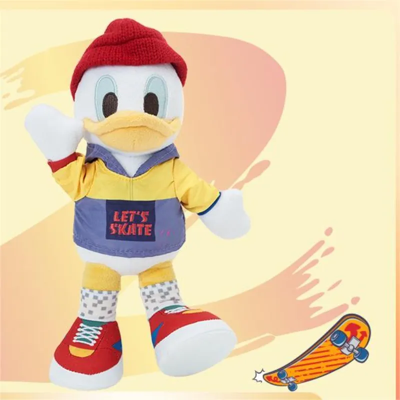 Disney 2024 Spring Mickey And Friends Collection Donald Duck With Frame Dolls Plush Doll 17cm Height-4