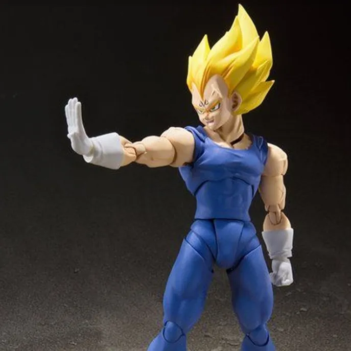 BANDAI Vegeta Bandai SHF Dragon Ball Majin Action Figure Scale Figures 13.5cm-3