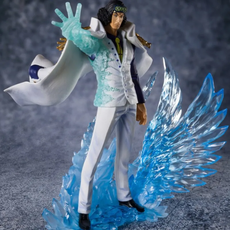 BANDAI Kuzan Cyan One Piece Figuarts ZERO Ultra Battle Marine Three Admirals Scale Figures 20cm-1