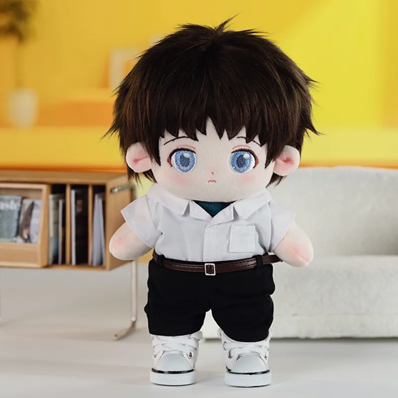 POP MART Resonance Neon Genesis Evangelion School Uniform Dolls Plush Doll 20cm High-6