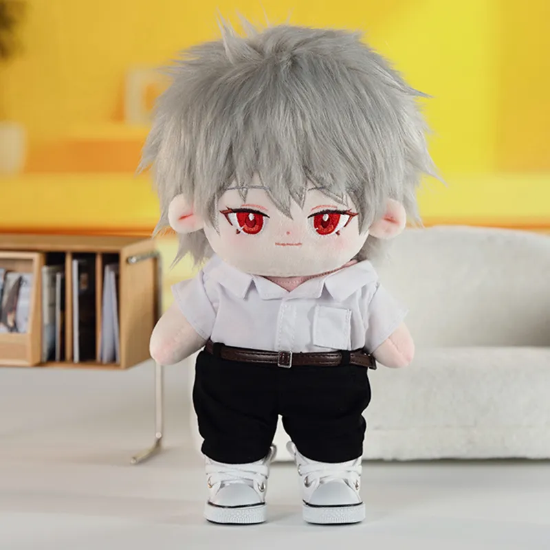 POP MART Resonance Neon Genesis Evangelion School Uniform Dolls Plush Doll 20cm High-8