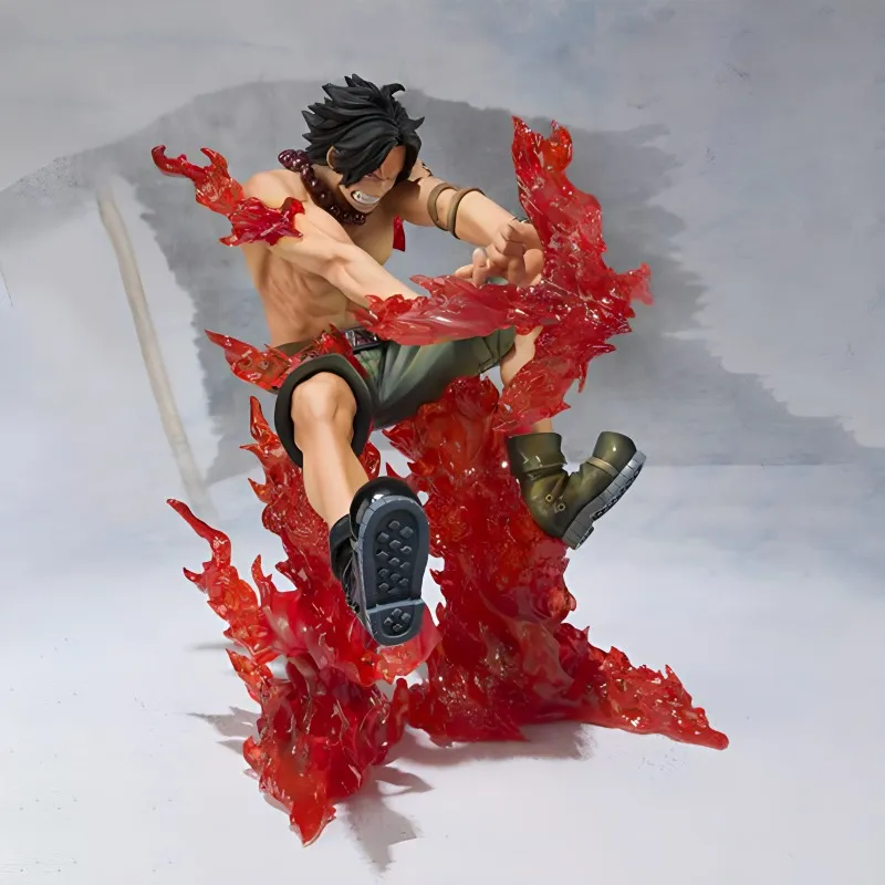 BANDAI Portgas D. Ace Bandai Figurarts Zero One Piece Portgas D. Ace Battle Ver. Juujika Scale Figures 13cm-1