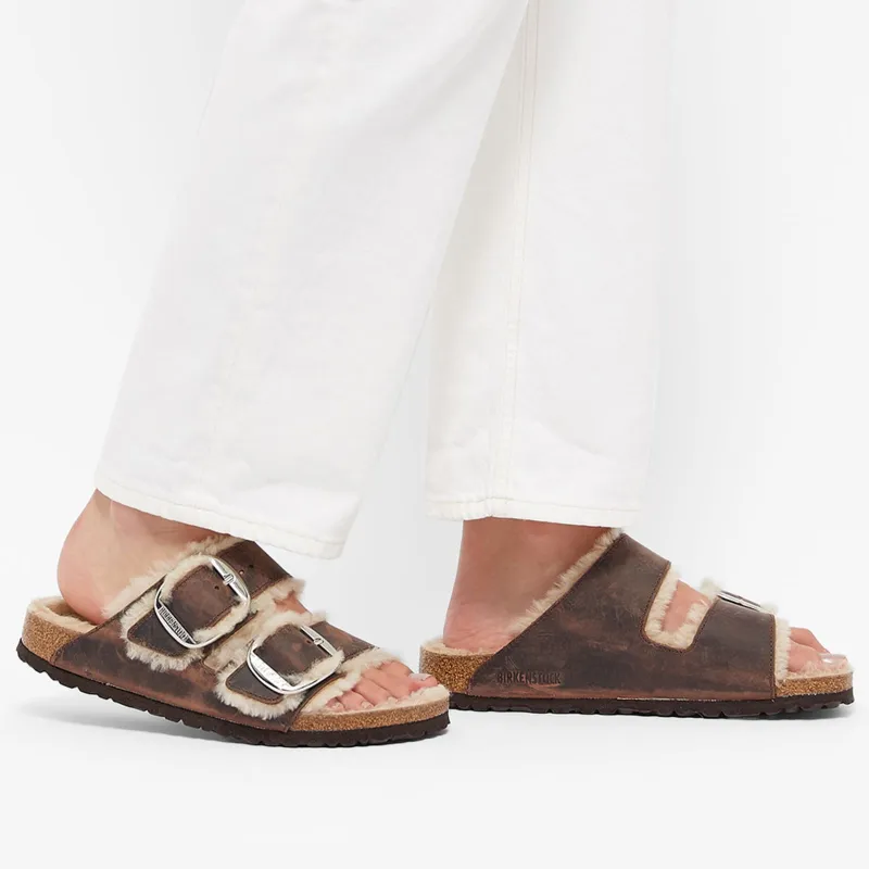 Birkenstock EVA Abrasion-Resistant Slide Slippers Women's Brown Regular-4
