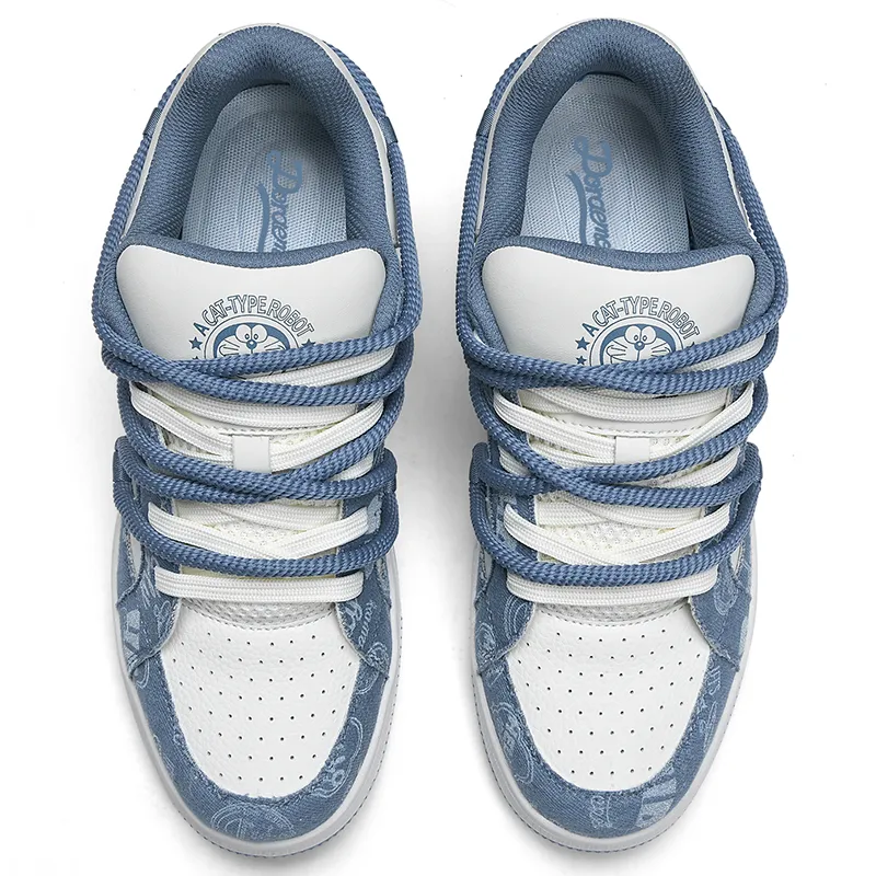 DoraemonA Box Limited Edition Puffy Shoes Low-Top Skateboard Shoes Unisex-398