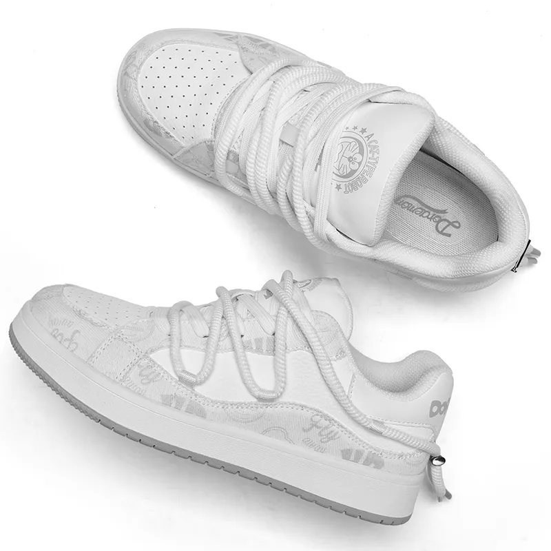 DoraemonA Box Limited Edition Puffy Shoes Low-Top Skateboard Shoes Unisex-420