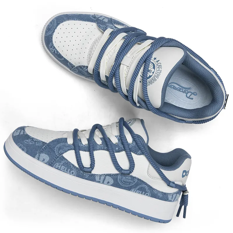 DoraemonA Box Limited Edition Puffy Shoes Low-Top Skateboard Shoes Unisex-399