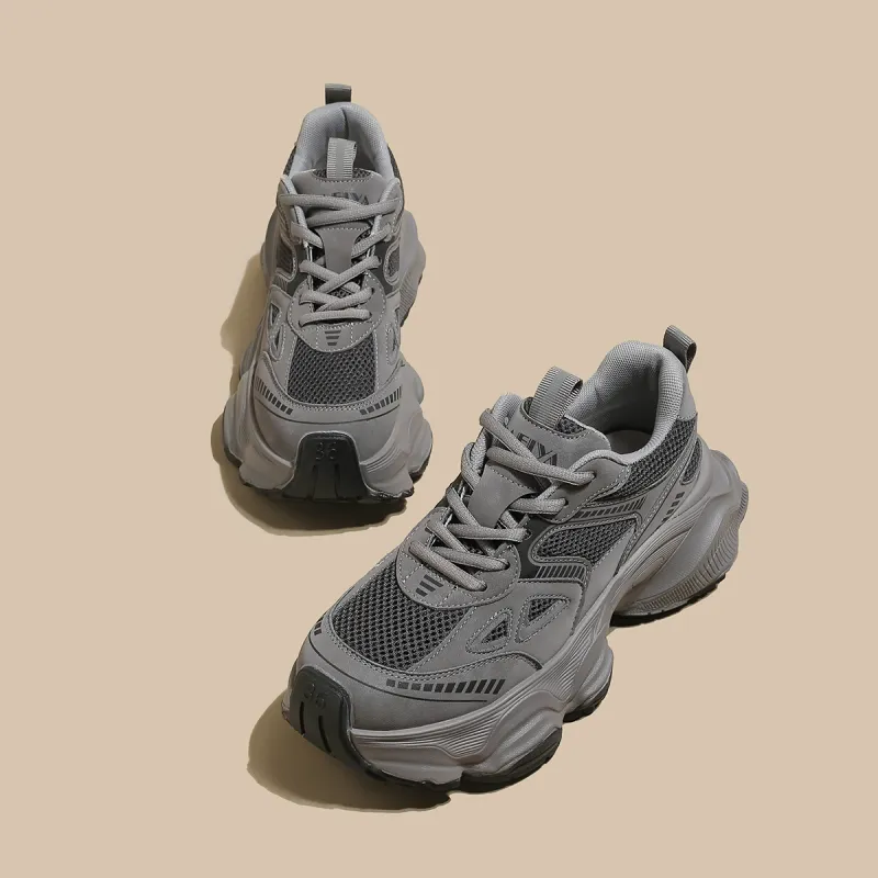 Safiya Low-Top Chunky Sneakers Women's Gunmetal-14