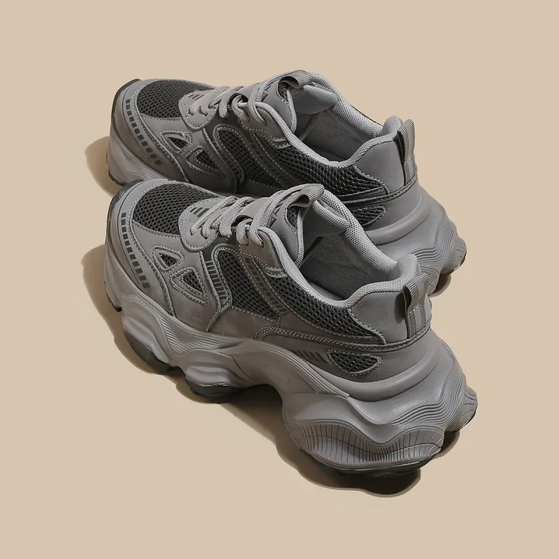 Safiya Low-Top Chunky Sneakers Women's Gunmetal-13