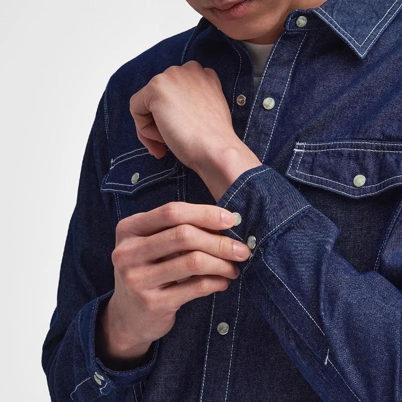 BARBOUR Shirts Men Indigo-5