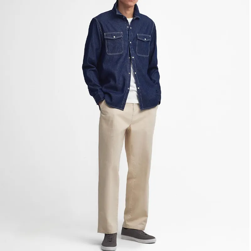 BARBOUR Shirts Men Indigo-1