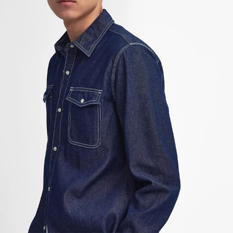 BARBOUR Shirts Men Indigo-4