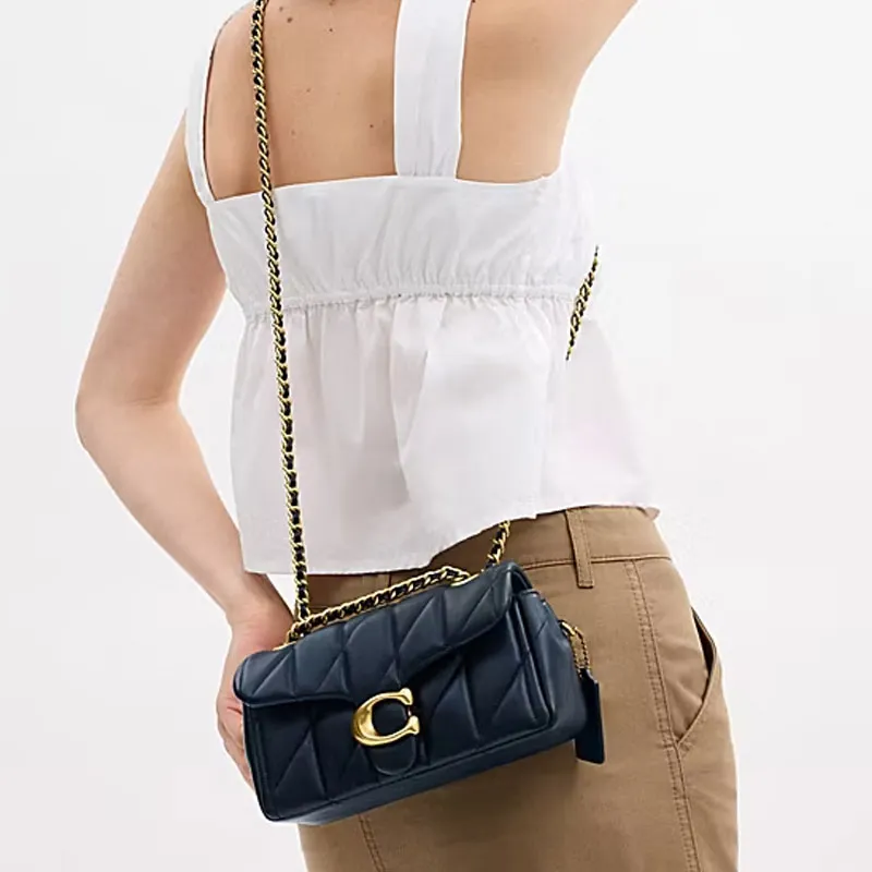 COACH Tabby Nappa Leather Crossbody Bag, Shoulder Bag Regular Women's Dark Marine Blue-3
