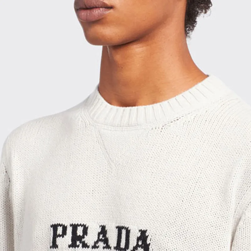 PRADA Cashmere Sweaters Men White-4