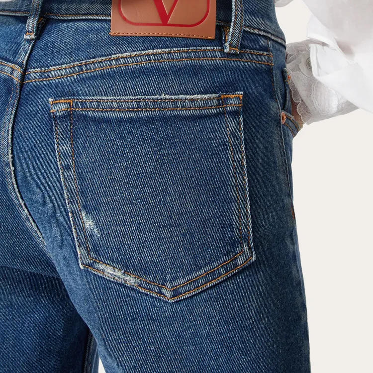 Valentino VLogo Patch Skinny Fit Jeans-5