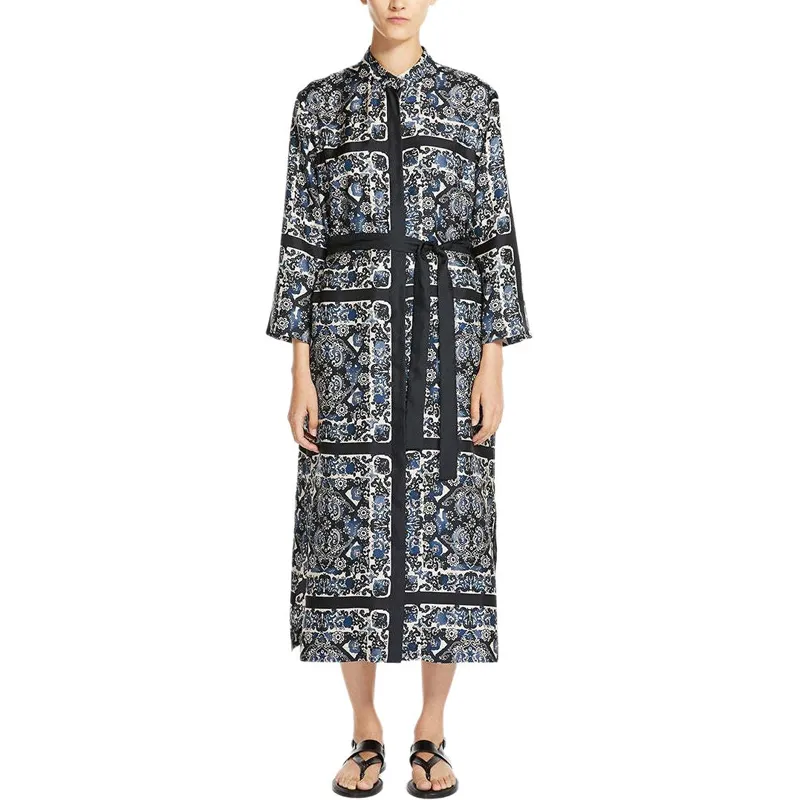 'S MAX MARA All Over Printed Belted Dress-3