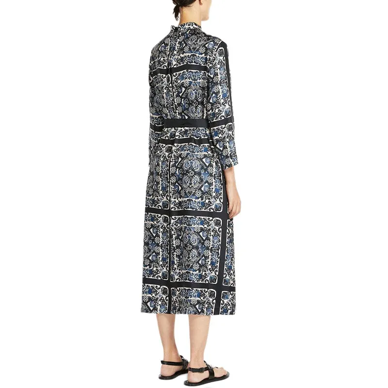 'S MAX MARA All Over Printed Belted Dress-4
