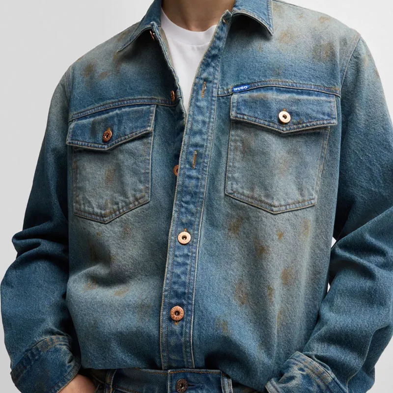 HUGO BOSS Denim Jacket Men's Dark Blue-4