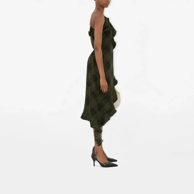 Burberry Checked Silk Dress-3