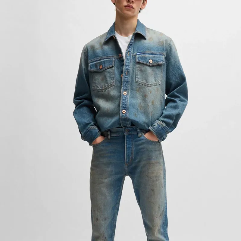 HUGO BOSS Denim Jacket Men's Dark Blue-1