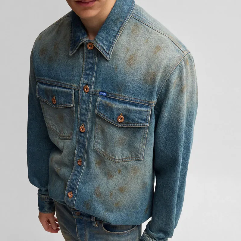 HUGO BOSS Denim Jacket Men's Dark Blue-3