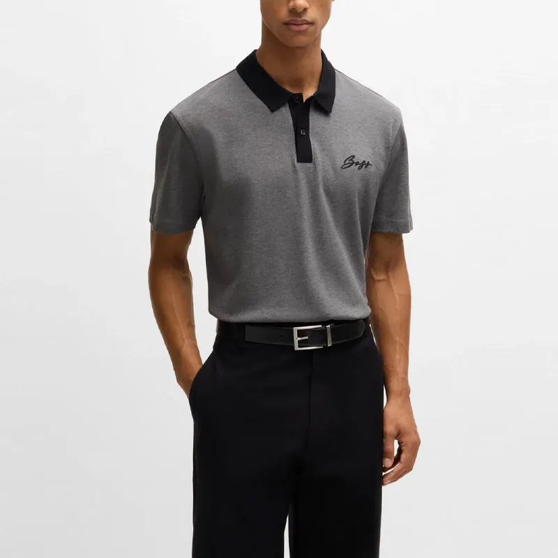 HUGO BOSS Polo Shirt Men's Gray-1