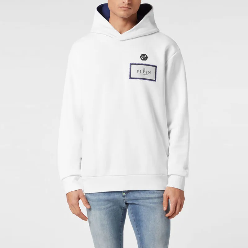 PHILIPP PLEIN Logo Plaque Long Sleeved Hoodie-1