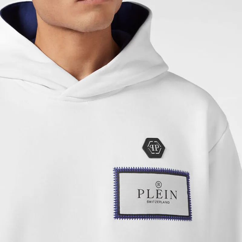 PHILIPP PLEIN Logo Plaque Long Sleeved Hoodie-4