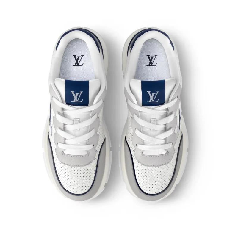 LOUIS VUITTON Classic Low Top Casual Shoes Men's Sea Blue-2