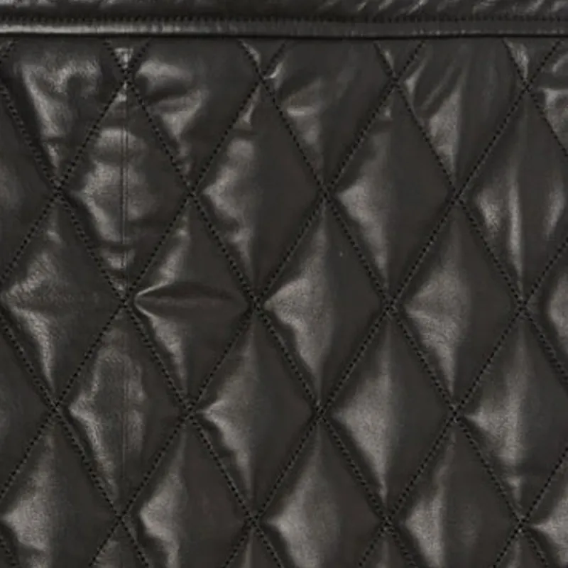 Burberry Leather Short Skirts Women's Black-5