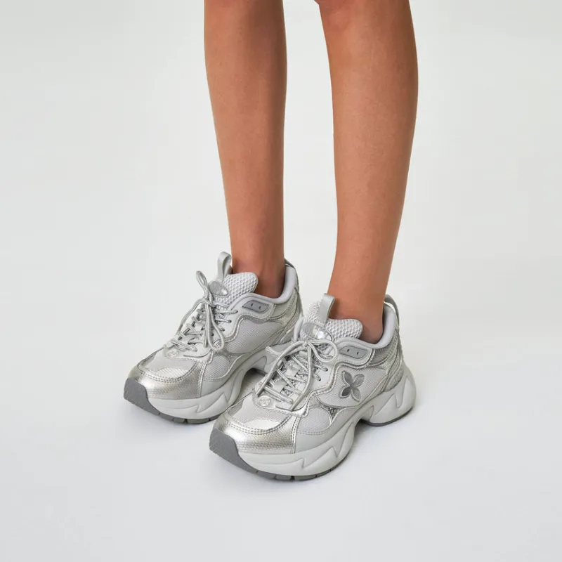 SMFK Low Top Chunky Sneakers Women's Dusty Gray-3