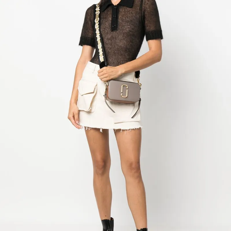 MARC JACOBS Cross Grain Leather Camera Bag, Crossbody Bag, Shoulder Bag Women's-4