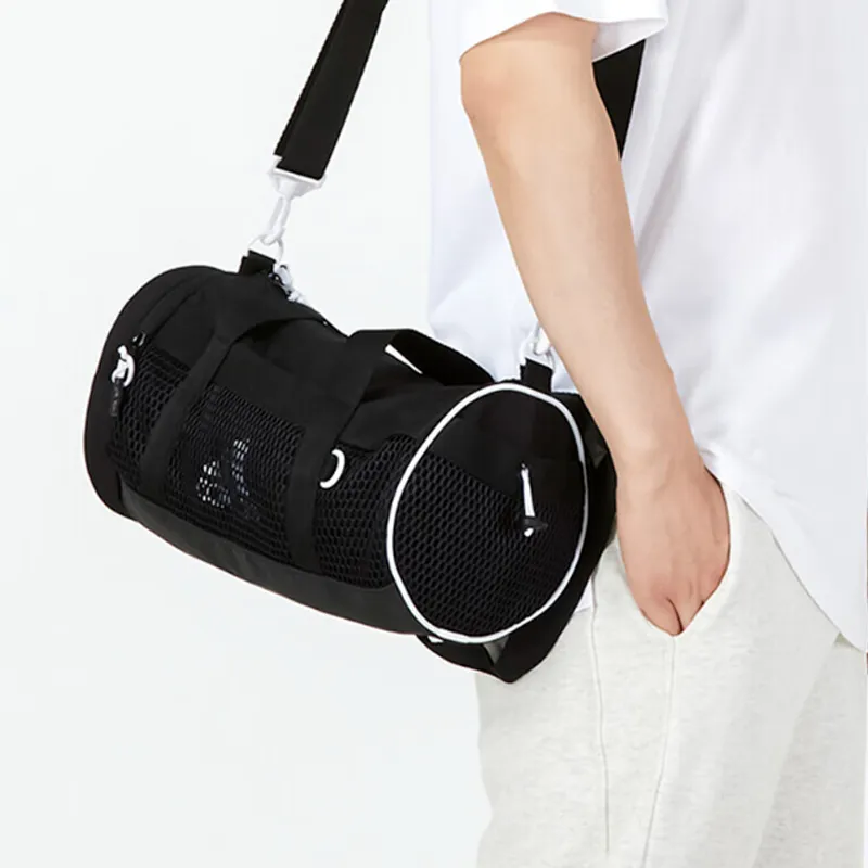 Adidas Polyester Large Capacity Handbag Gym Bag Large Size Unisex Black-3