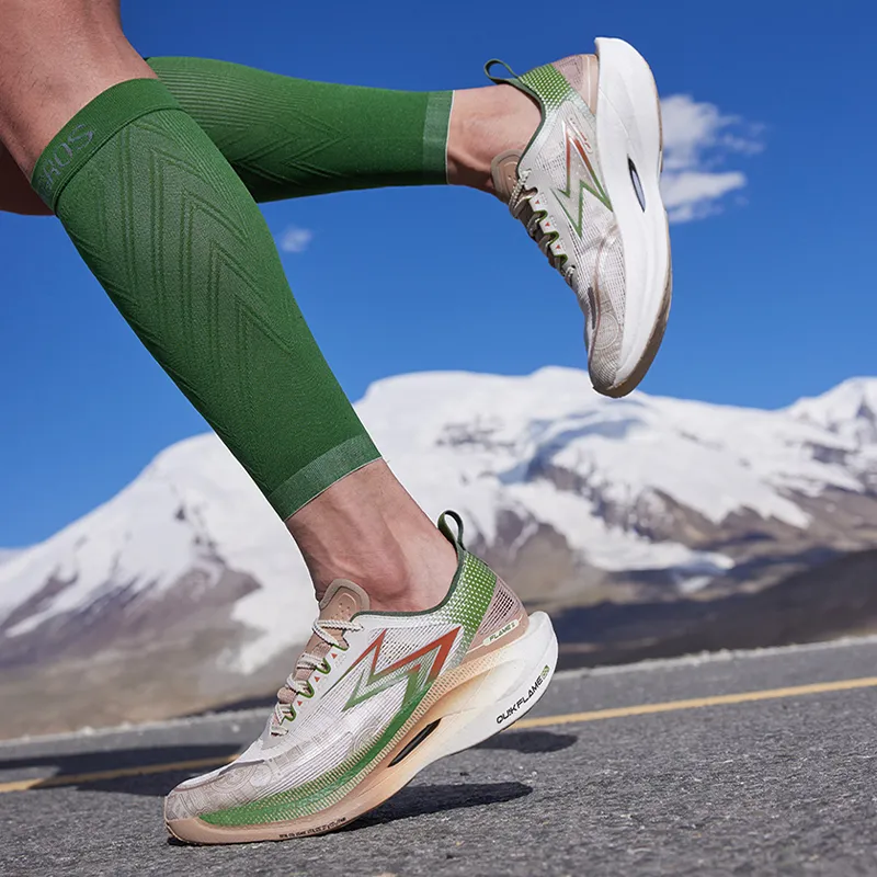 361° Fly Burn 2.5 Cushioning Anti-Slip Wear-Resistant Breathability Low-Top Running Shoes Unisex Beige Green-9